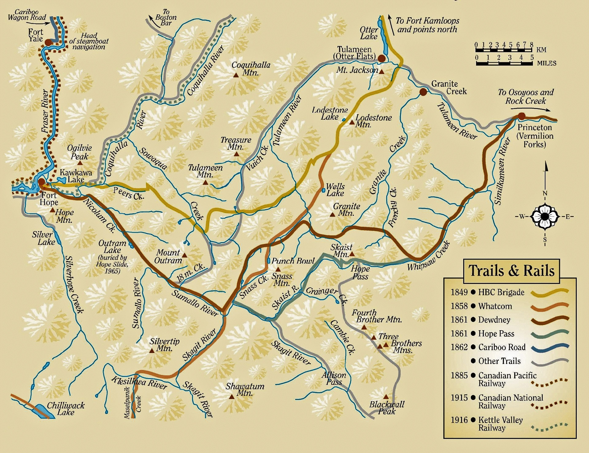 Skagit Watershed Historic Trails Map